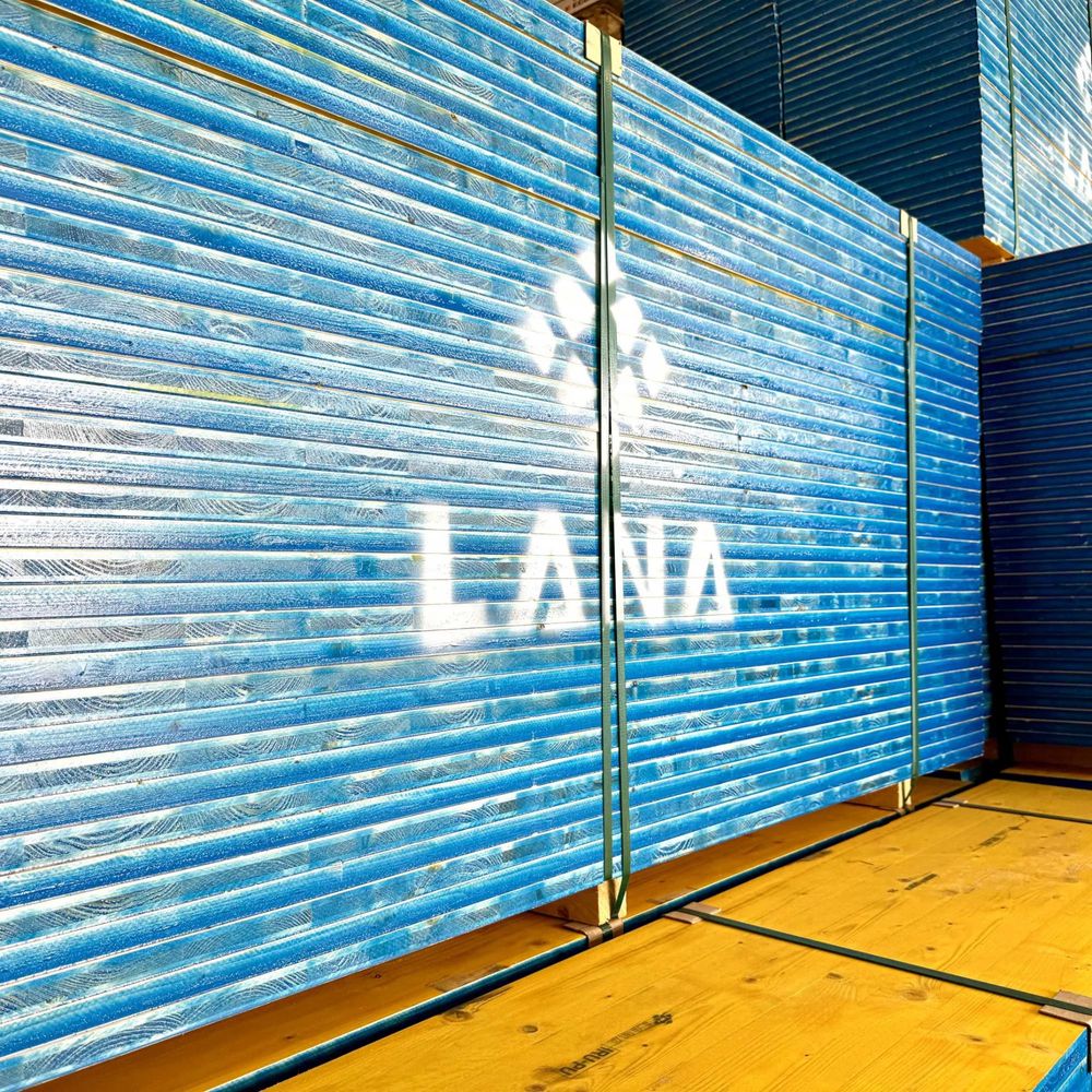 Panouri de cofraj tip doka - LANA IRU PU Cant albastru poliuretanic
