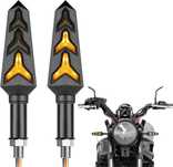 НОВИ! LED мигачи с течаща светлина за мотор скутер ATV 12V