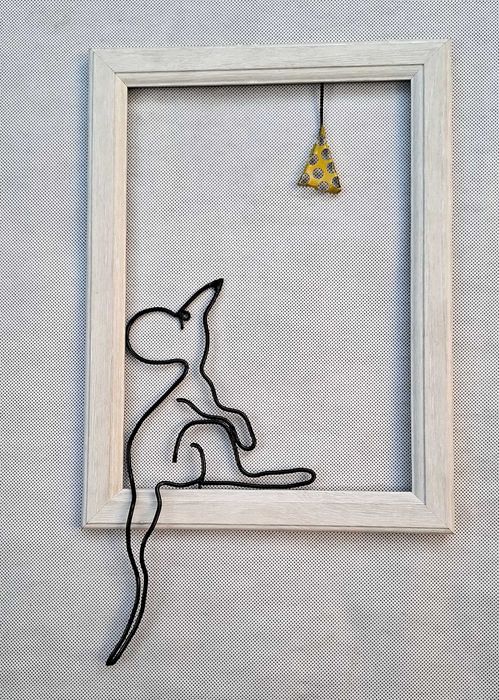 Арт декорация "Мишка и сиренце" – Авторска Изработка