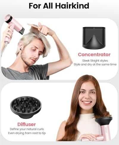 Нов Мощен йонен сешоар 110,000 RPM – Бързо сушене, без увреждане коса