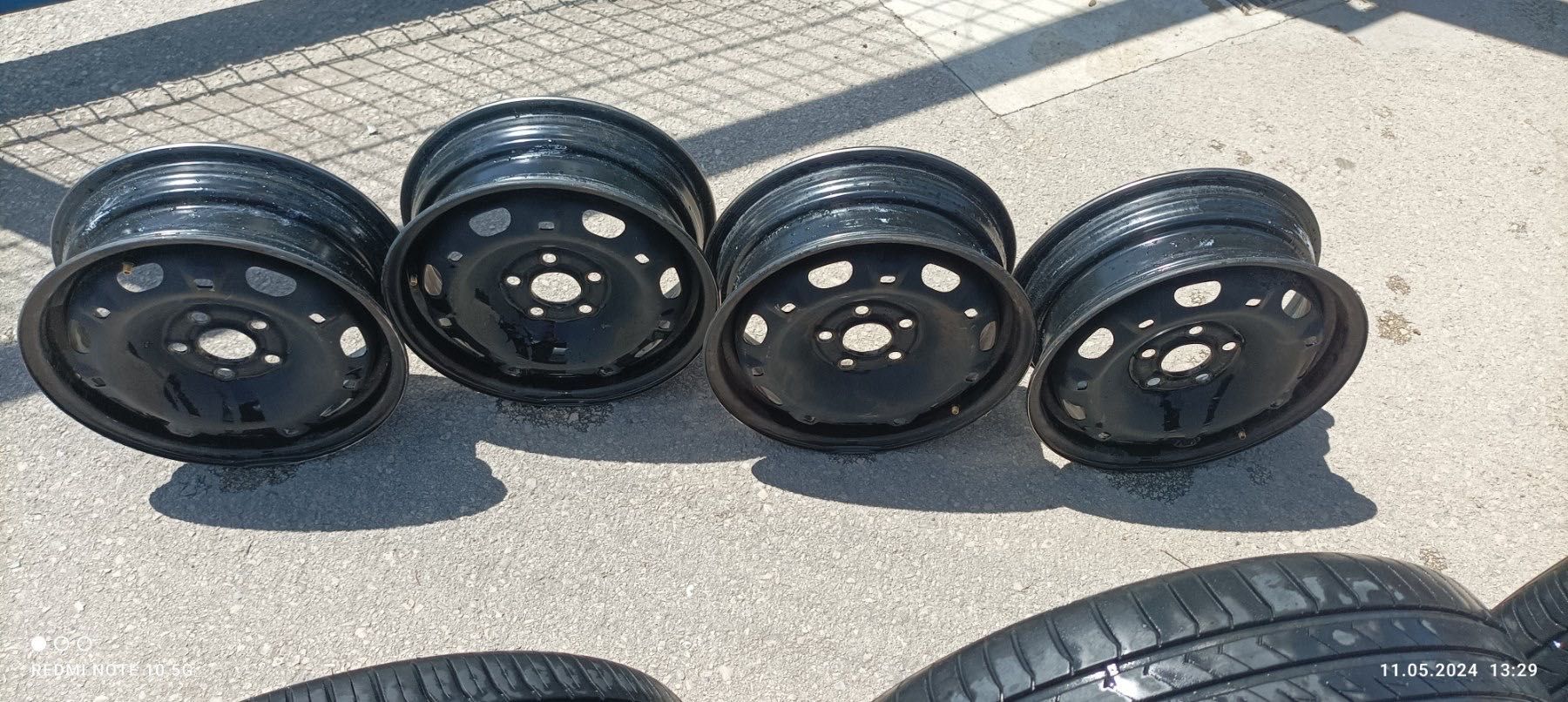4бр. Летни Гуми 185/65/15 Continental/Bridgestone и Джанти 14-ки  5*10