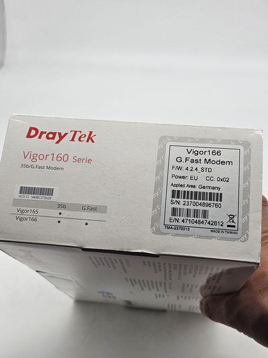 Modem DrayTek Vigor 166, G.fast și VDSL2, IPv6 și IPv4, 2 porturi LAN