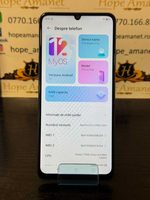 Hope Amanet P10/ZTE BLADE A72S
