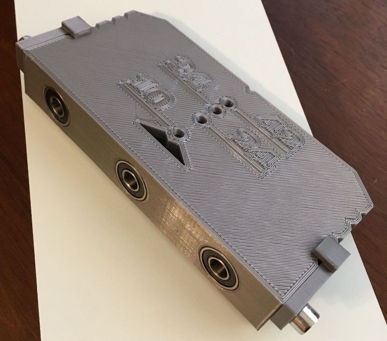 Sablon mobila pt minifix rafix din plastic dur gri marcare si gaurire