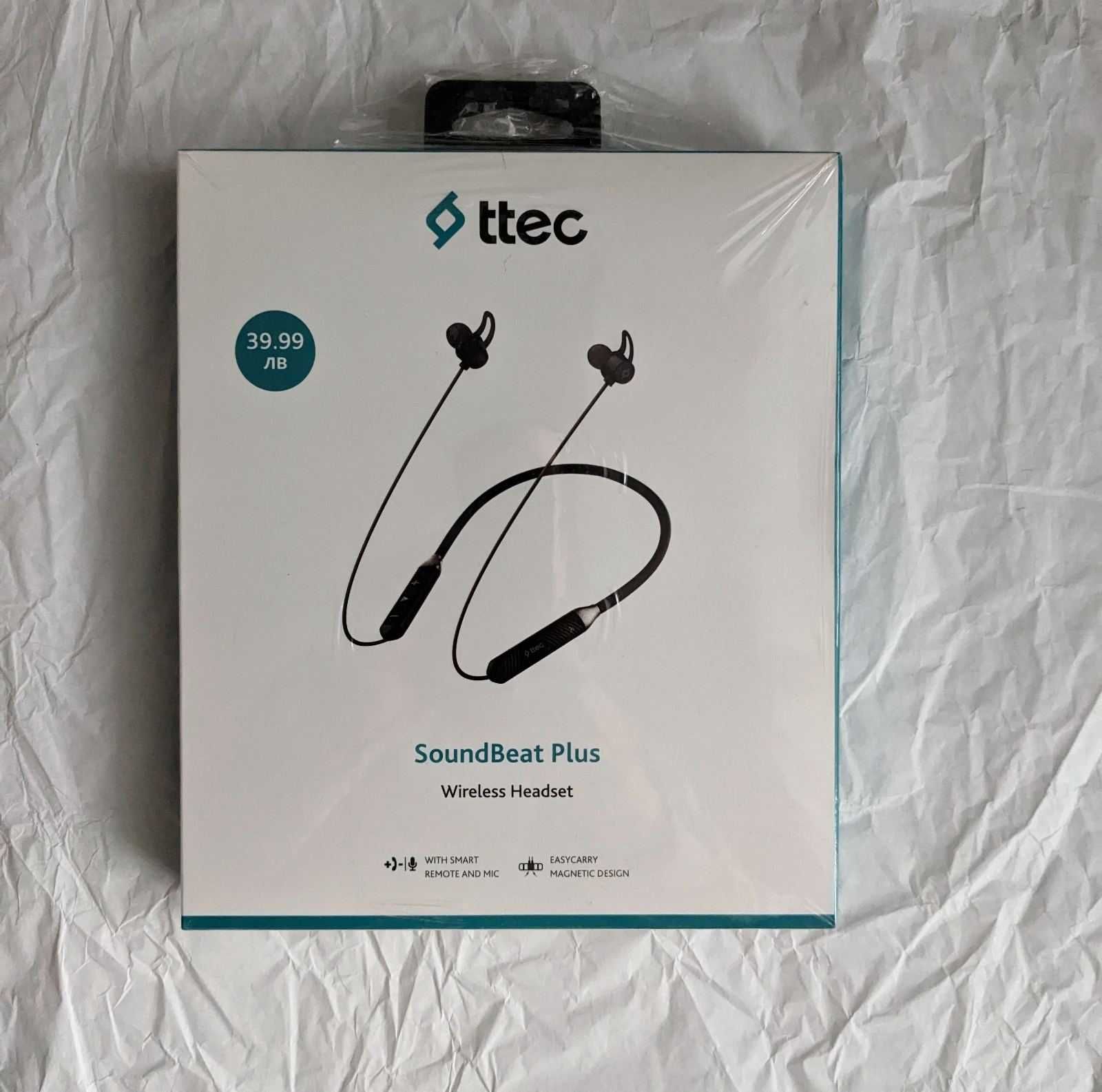 Bluetooth безжични слушалки ttec SoundBeat Plus, НОВИ