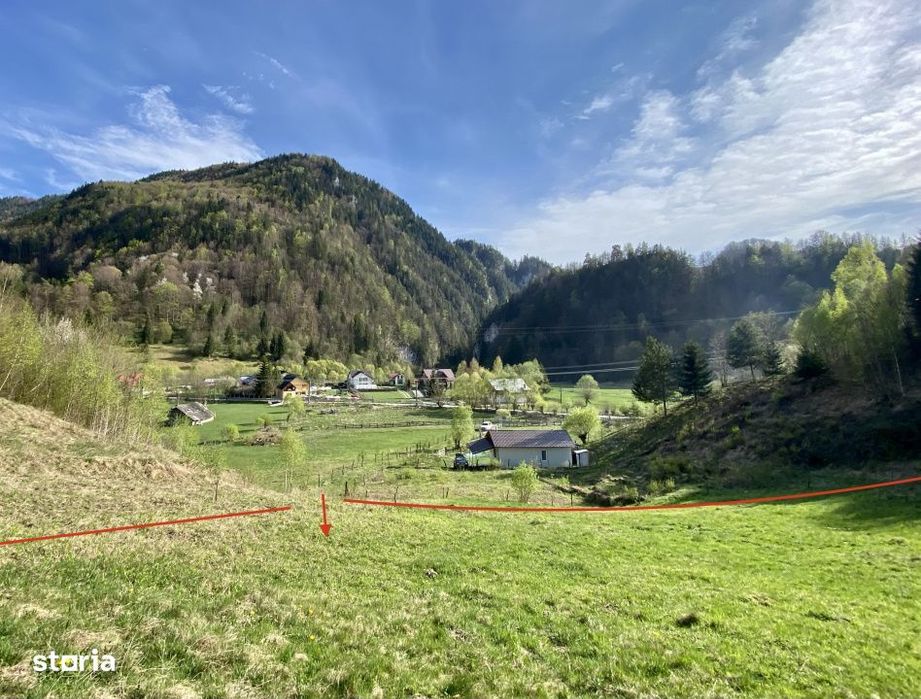 Teren panoramic insorit, utilitati, panta mica si padure, turism sau v