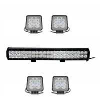 Set 4 proiectoare + led bar 126 w