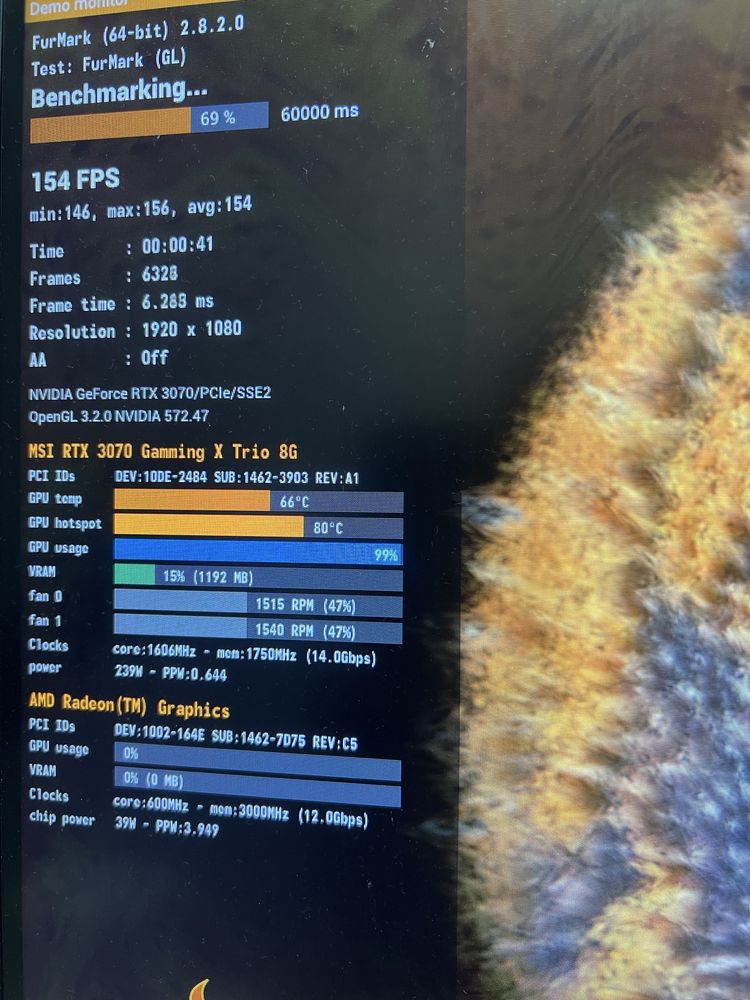 Видеокарта Geforce RTX 3070 MSI Gaming X Trio