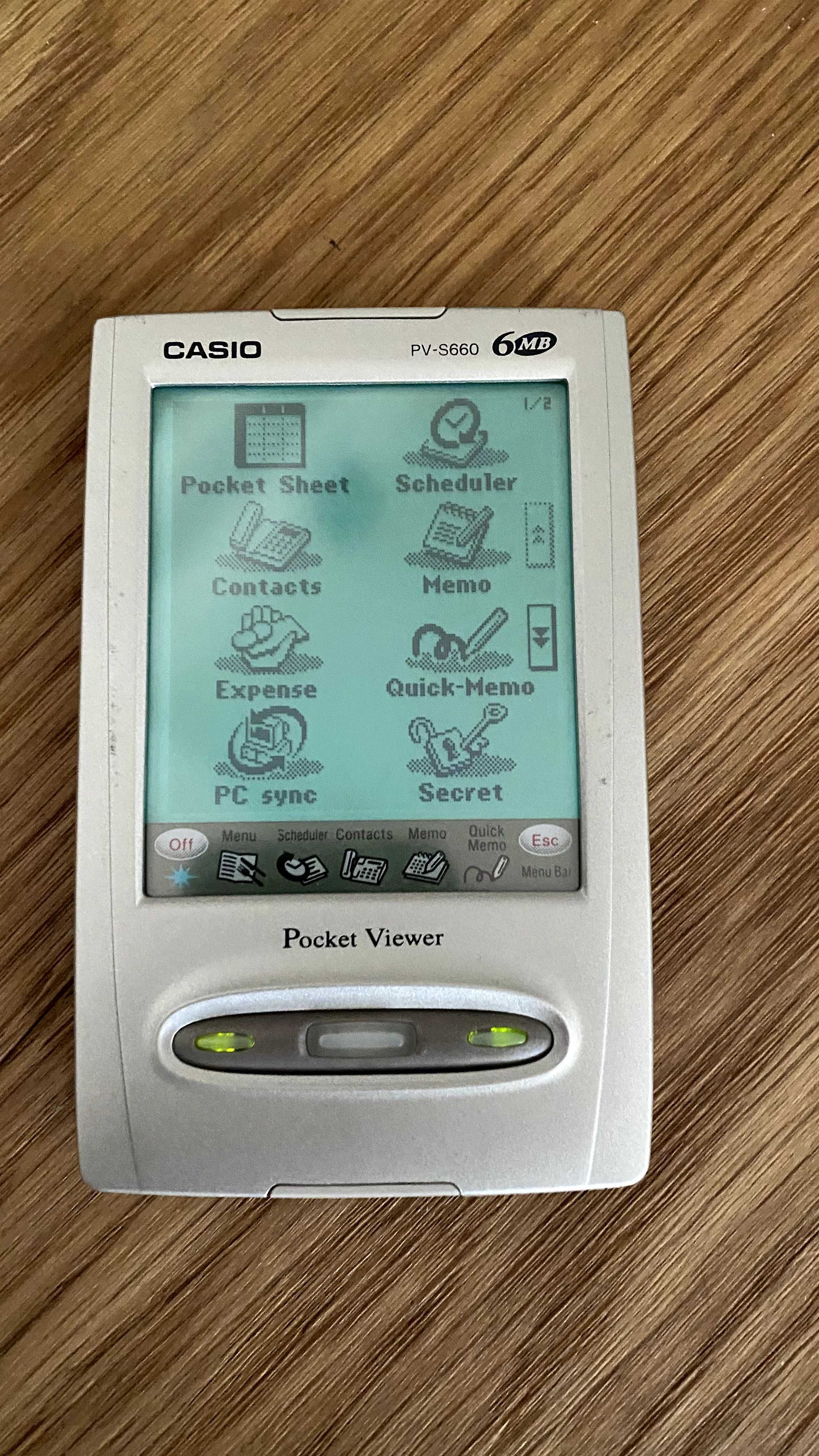 Raritate Retro - Casio Pocket Viewer PV-S660, 6MB, Backlight, Stylus