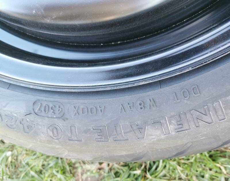 TOYOTA avensis corolla резервна гума с джанта патерица 5x100 Ф54.1мм