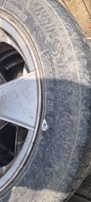 Jante alian magneziu bmw 5x120 R16 anvelope 205/55/R16 dezmembrez e46