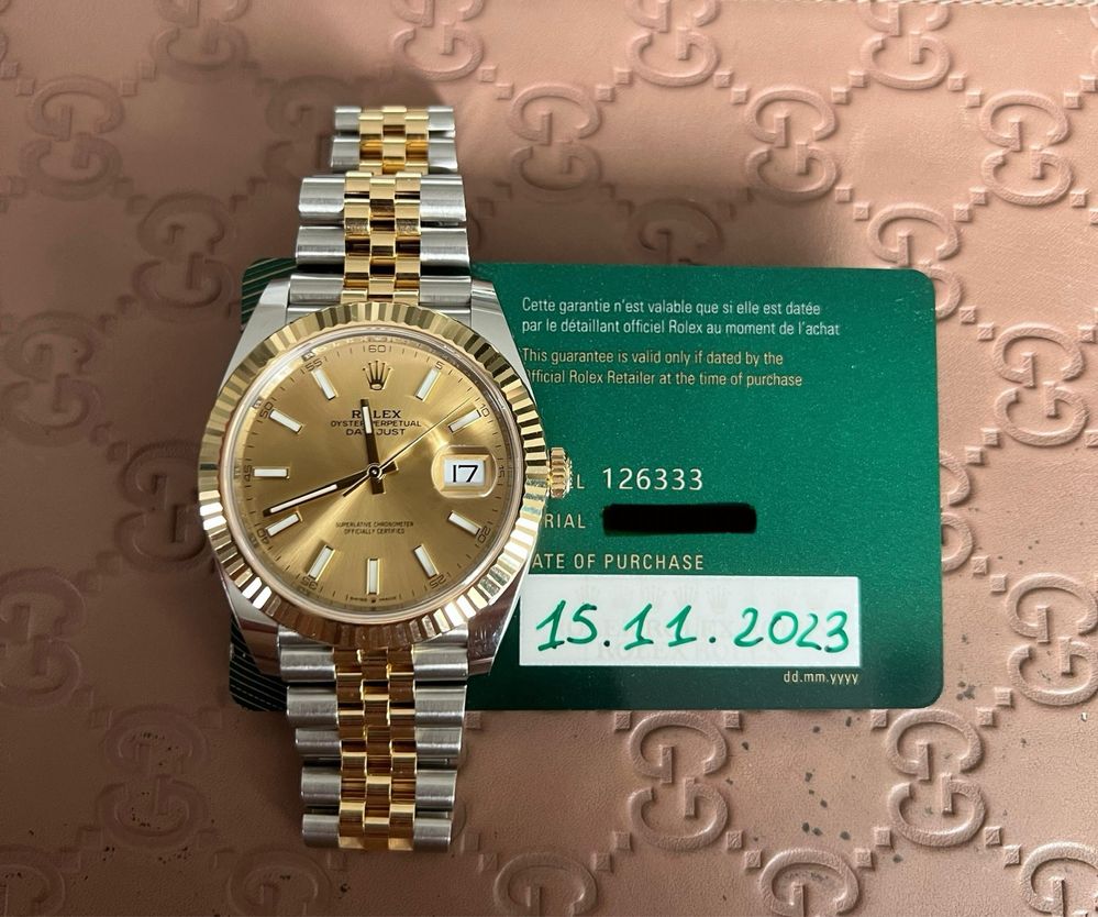 Rolex 126333 datejust 41 jubilee garantie