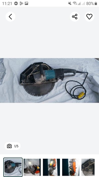 Husqvarna  770 beton /  Makita  400 mm