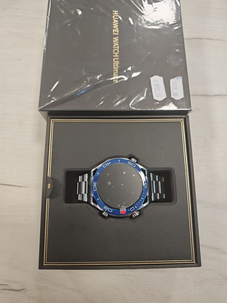 Чисто нов Huawei Watch Ultimate Blue Voyage 24м гаранция