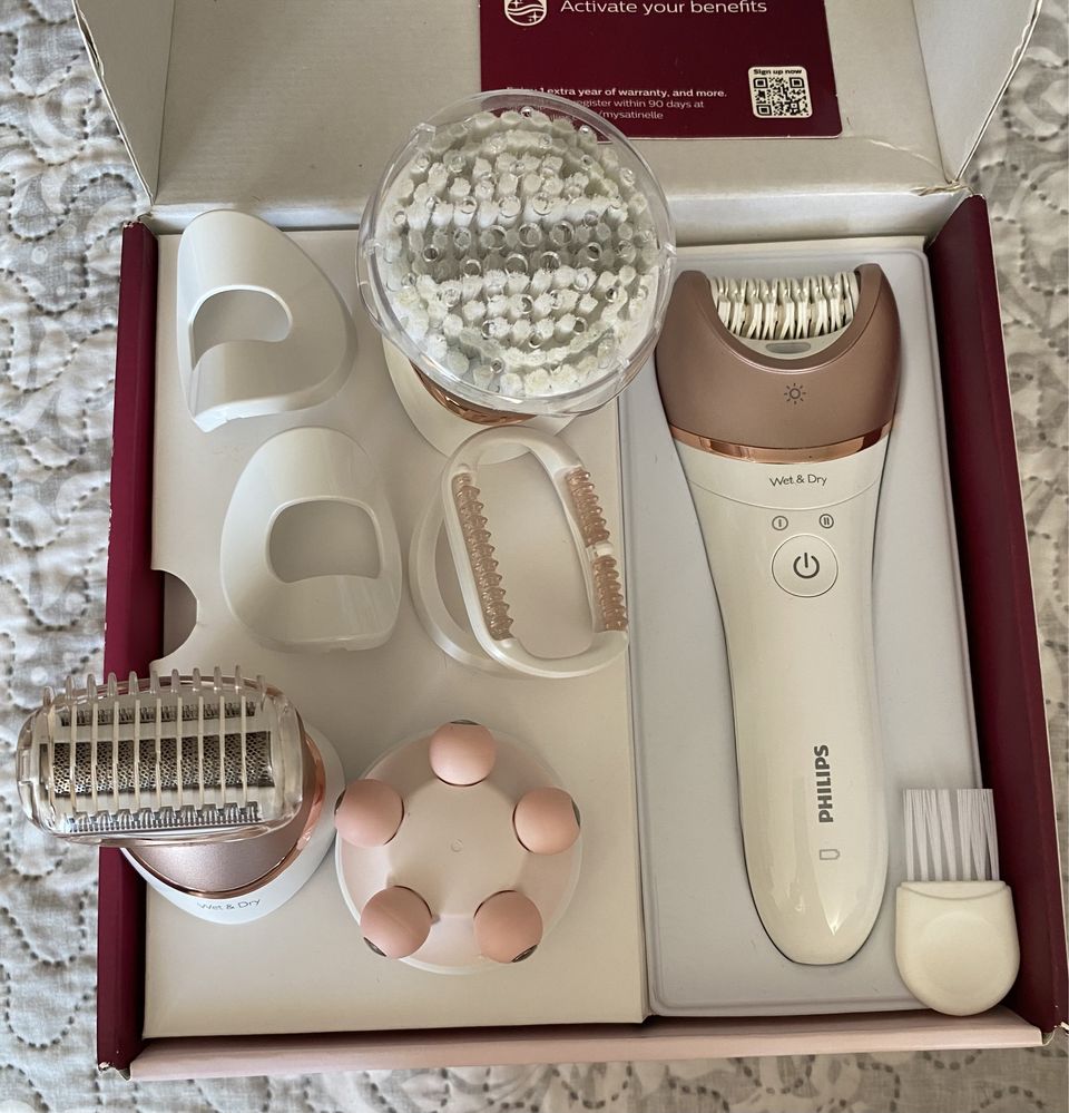 Philips Епилатор Satinelle Prestige, за използване на мокро и сухо,
