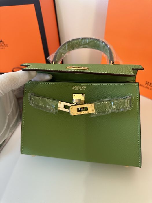 Geanta Hermes Kelly 19cm Verde
