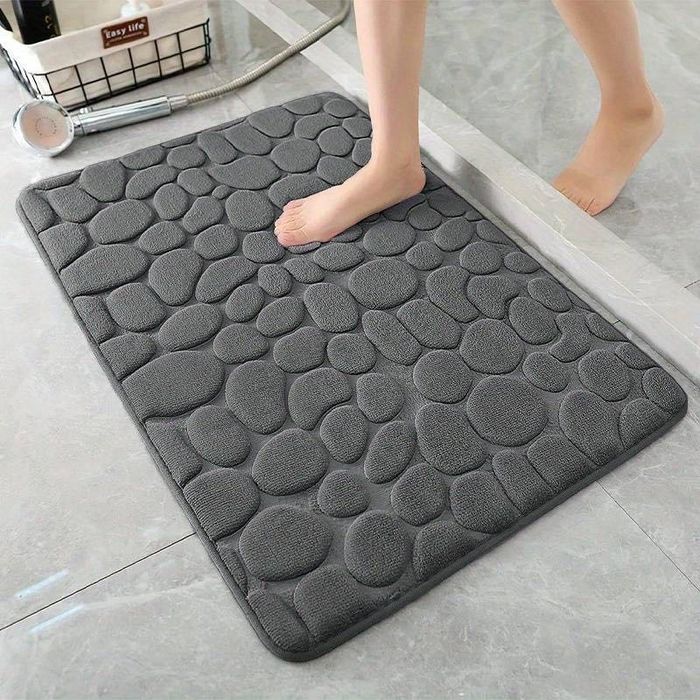 Covoraș de baie cu pietricele de culoare mixtă, cu absorbție rapidă