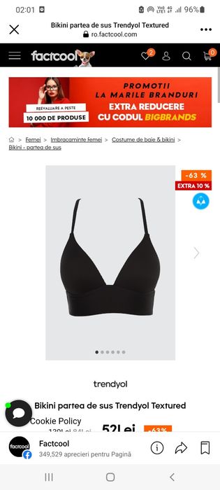 Sutien Tip Bustiera in X la spate