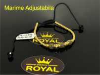 Bijuteria ROYAL : Bratara AUR 14K snur bile / Marime Adjustabila