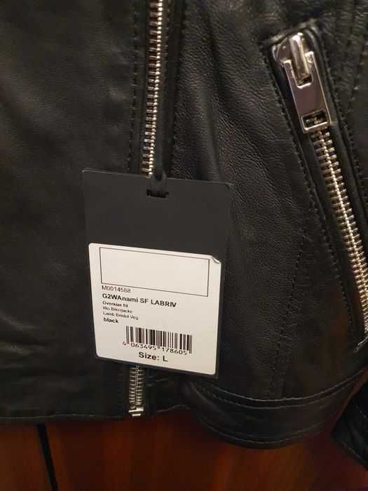 Geaca neagra dama piele naturala, noua, L