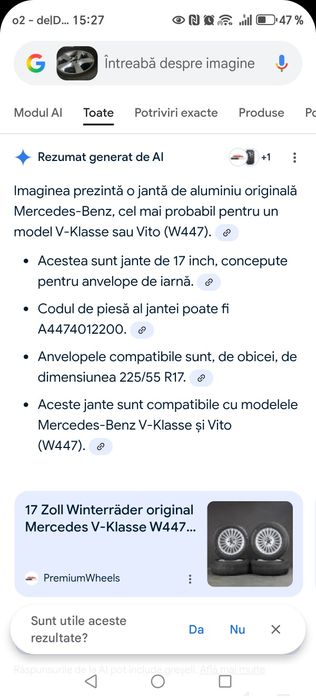 Set 4 jante originale Mercedes + anvelope