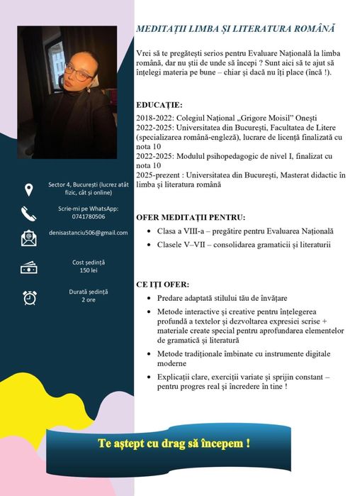 Meditații la limba și literatura română - Evaluare Națională