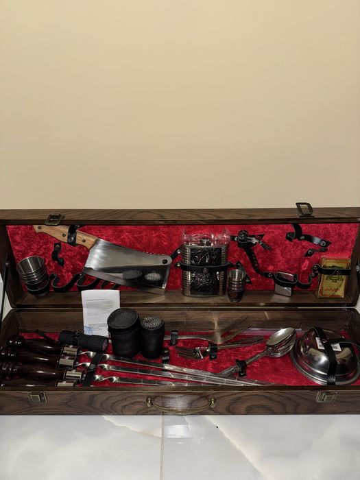 Шашлычный набор, в чемодане