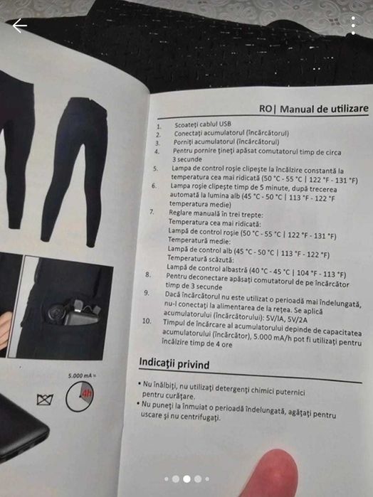 Pantaloni calarie cu incalzire integrata HKM