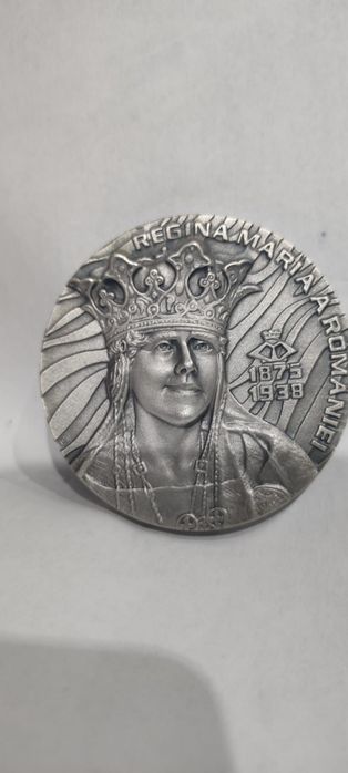 Medalie argint 925 Regina Maria a României