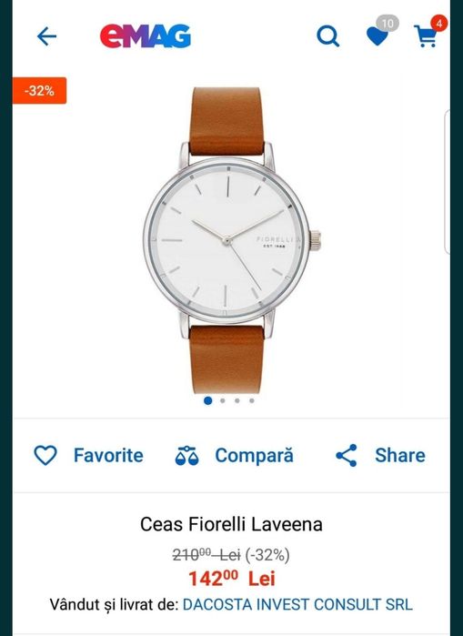 Ceas nou Fiorelli , cu sigiliu, unisex