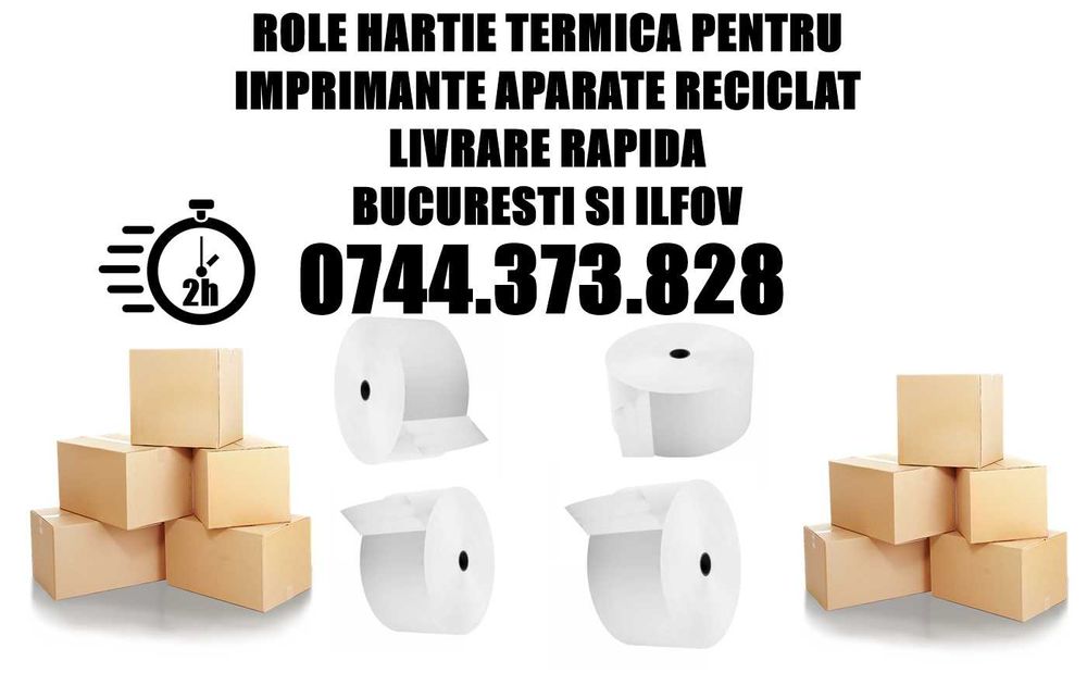 Rola hartie termica aparate reciclat SGR – RetuRo, Tomra, Envipco