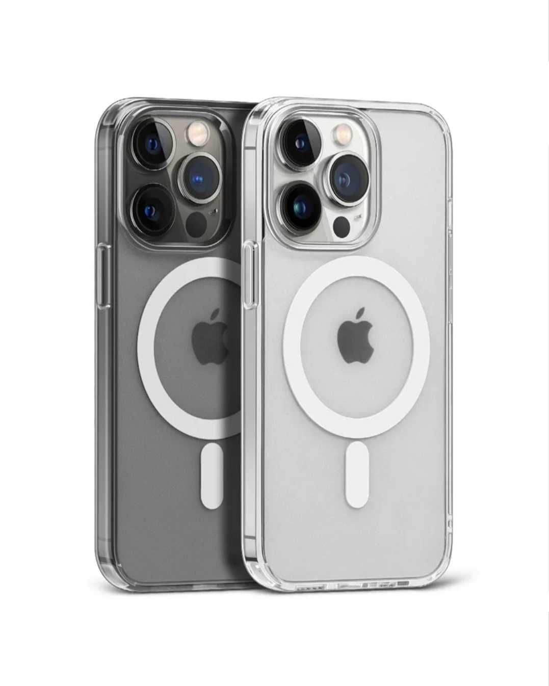 Husa MagSafe iPhone 14 / 14 Pro Max / Cerc Magnetic / Transparenta