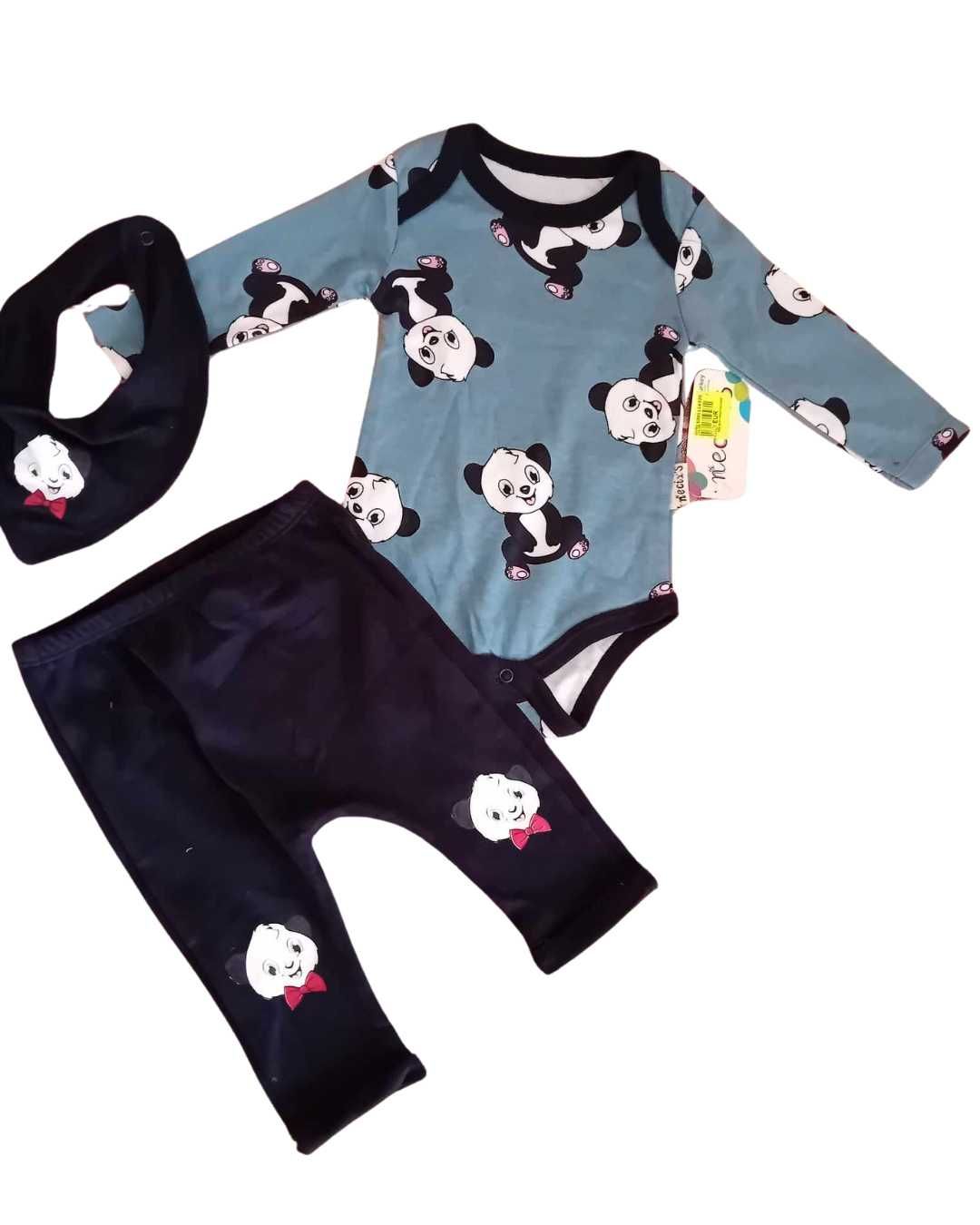 Set pentru copii  body + pantaloni +  gratuit bavetica Marime: 3-6Luni