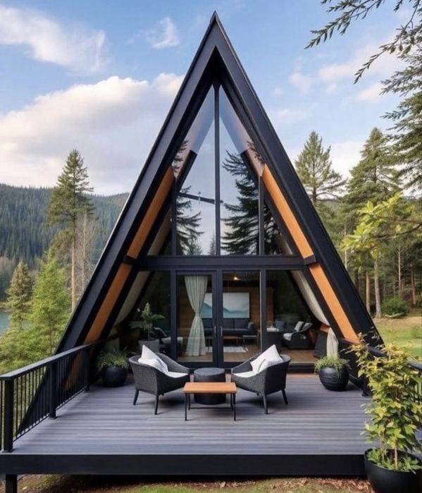 Cabane tip A frame , acceptam variante auto