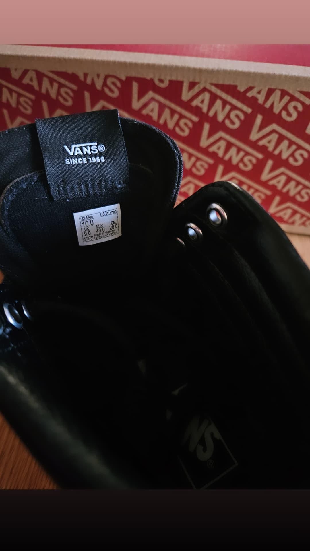 Vans full black high mărimea 43 purtați o singura data