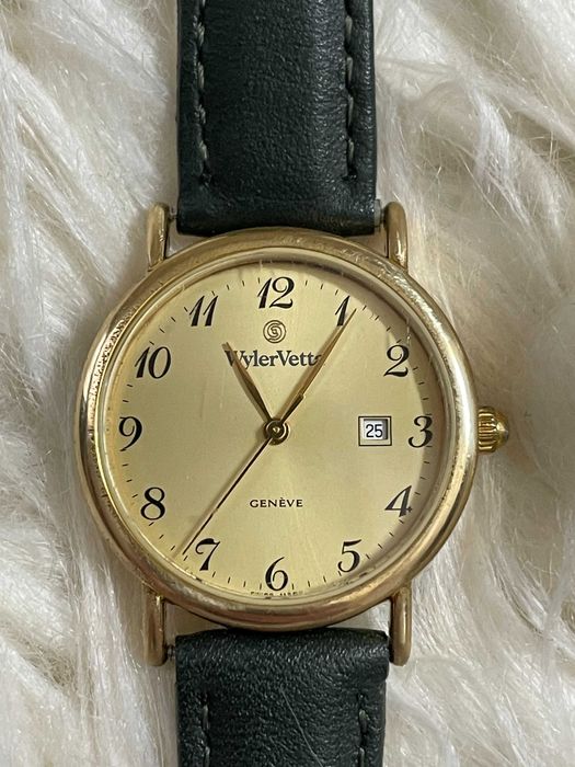 Ceas Wyler Vetta Quartz Gold Plated Swiss   30 mm