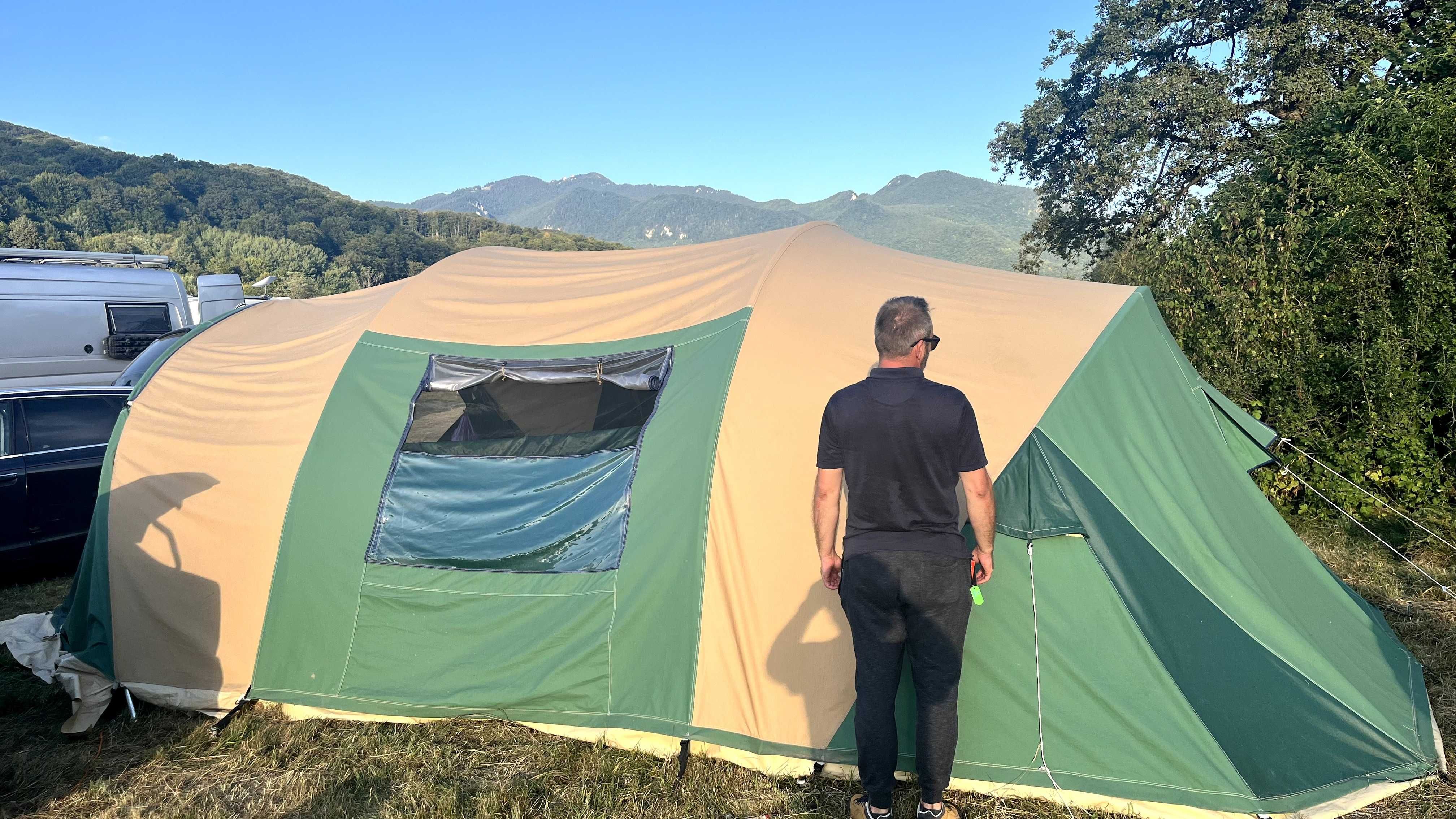 Cort elvetian 8 persoane Cabanon camping familie