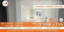 Apartament 2 camere OTOPENI- Str 23 August. Direct Dezvoltator!