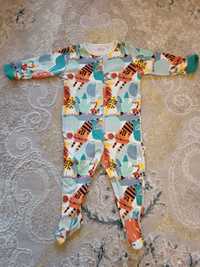 2 buc Pijama cu imprimeu, bebelus 3-6 luni, marimea 74, NEXT
