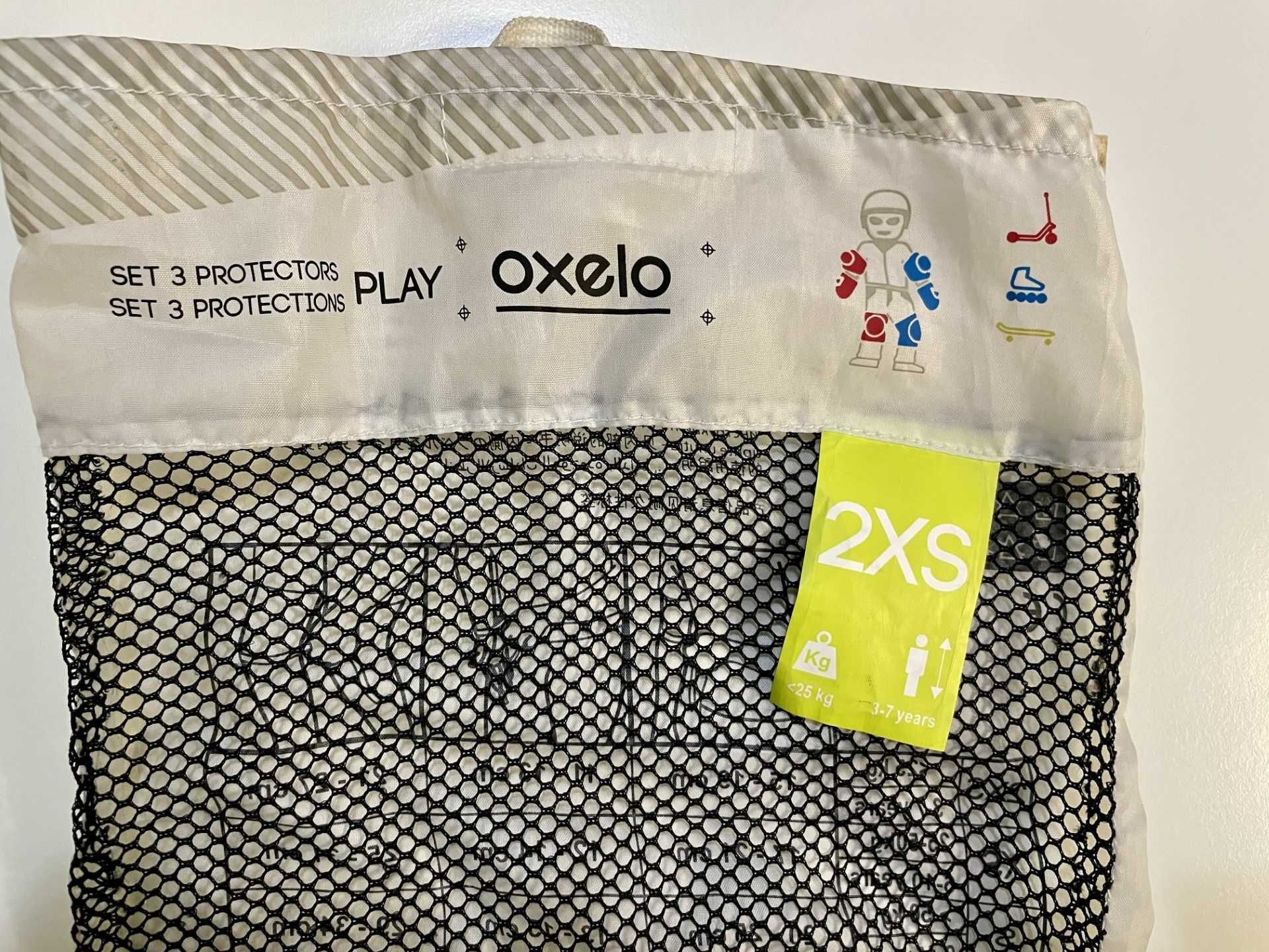 Детски ролери Decathlon Oxelo Play 3 № 26-28 и комплект протектори 2XS