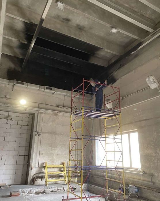 Покраска стен и потолков помещений и офиса безвоздушным способом