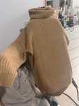 Pulover gros lung tricotat, reserved m