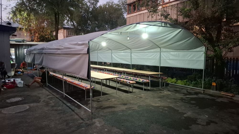 Аренда палаток и стол стуля посуда казан