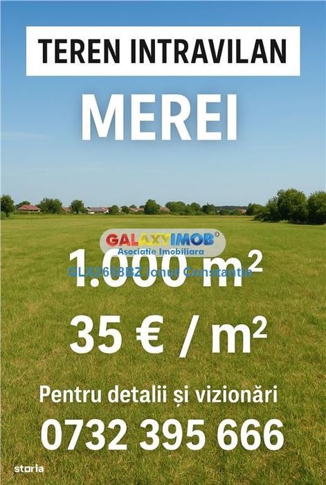 Vanzare teren 1000mp Merei