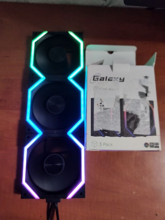 Set de ventilatoare pc 120mm blockchain tip Dawn sau Nyota,black rev