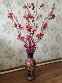 Продам вазу с цветами б/у