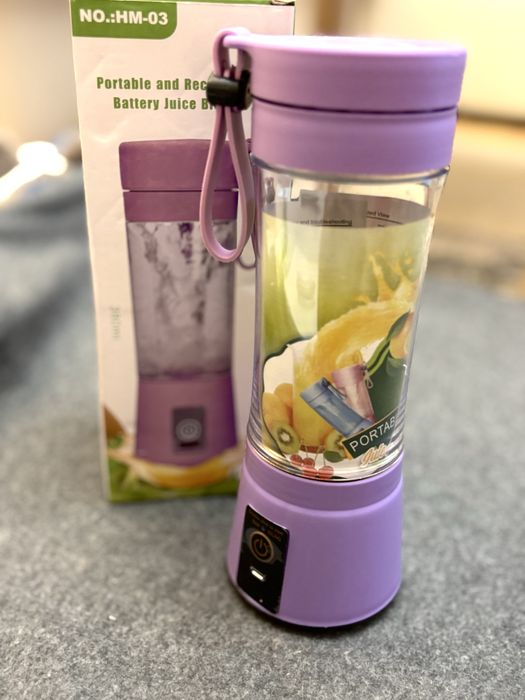 Mini Blender Portabil, 4 Lame Inox, Incarcare USB