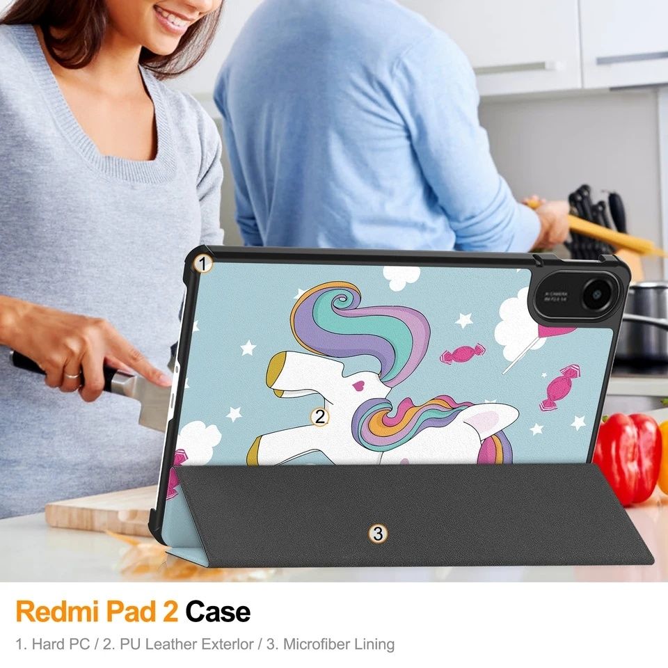Xiaomi Redmi Pad 2 11" 2025 / Кожен смарт калъф за таблет