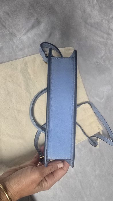 Geanta Jacquemus Chiquito Long,baby blue,suede,ca noua! 100% originala