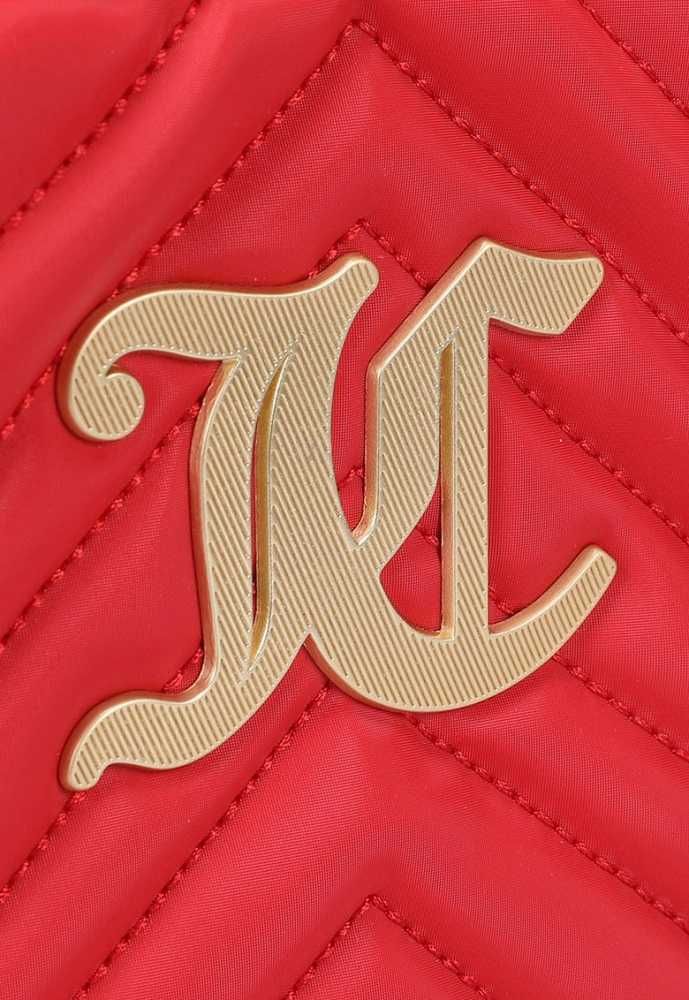 JUICY COUTURE – Дамска чанта с капитониран ефект "RED & GOLD" нова